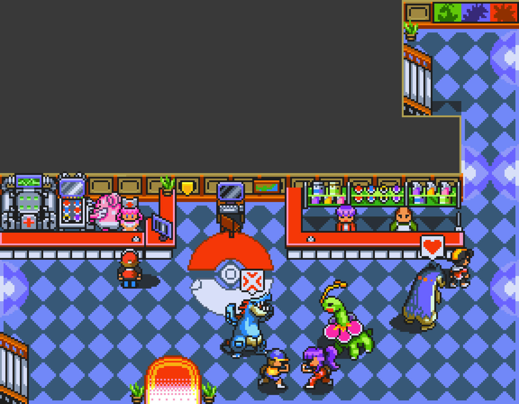 Johto Redrawn Indigo Plateau Main Lobby